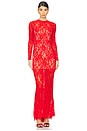 view 1 of 3 Electra Lace Gown in Red