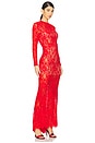 view 2 of 3 Electra Lace Gown in Red