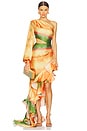 view 1 of 4 Hanna Horizon Gown in Orange Multi