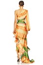 view 4 of 4 Hanna Horizon Gown in Orange Multi