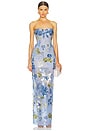 view 1 of 4 Dahlia Maxi Dress in Baby Blue Multi