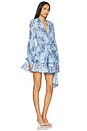 view 2 of 3 Bedouin Blue Poppy Mini Dress in Blue Multi