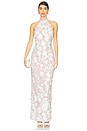 view 1 of 4 Jasmine Halterneck Maxi Dress in White Floral
