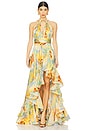view 1 of 4 Palma Isla Gown in Mustard Multi