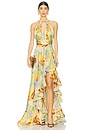 view 4 of 4 Palma Isla Gown in Mustard Multi