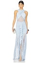 view 1 of 4 Valeria Fringe Maxi Dress in Powder Blue