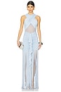 view 4 of 4 Valeria Fringe Maxi Dress in Powder Blue