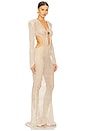 view 3 of 5 VESTIDO DE GANCHILLO TALIA DESERT in Beige