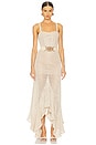 view 1 of 3 Herrera Desert Crochet Gown in Beige