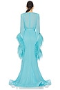view 4 of 4 Geisha V Neck Gown in Teal