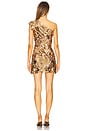view 3 of 4 Tokyo One Shoulder Mini Dress in Gold Multi
