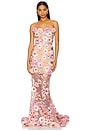 view 1 of 4 Jasmine Gown in Pastel Pink Multi