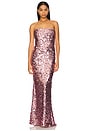 view 1 of 4 Farah Sequin Strapless Gown in Blush