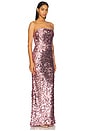 view 2 of 4 Farah Sequin Strapless Gown in Blush