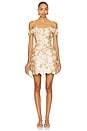 view 1 of 3 Jasmine Maraya Off The Shoulder Mini Dress in Gold
