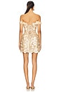 view 3 of 3 Jasmine Maraya Off The Shoulder Mini Dress in Gold
