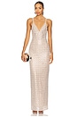 view 1 of 4 Allegra Sequin Maxi Dress in Silver