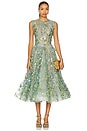 view 1 of 4 Saba Floral Midi Dress in Green Multi