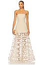 view 1 of 3 Harper Strapless Gown in Cream