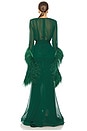 view 3 of 3 Geisha V-neck Gown in Green