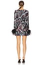 view 3 of 4 Tokyo Feather Mini Dress in Pink Multi