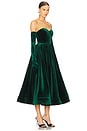 view 3 of 4 Inara Velvet Midi Dress in Emerlad Green