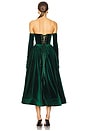 view 4 of 4 Inara Velvet Midi Dress in Emerlad Green