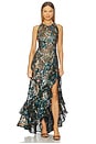 view 1 of 4 Sicilia Sequin Maxi Dress in Blue Multi