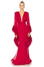 view 1 of 3 VESTIDO COM DECOTE EM V GEISHA in Red