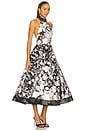 view 2 of 4 Greta Bouquet Midi Dress in Black & White