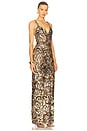 view 2 of 4 Allegra Sequin Gown in Gold Multi