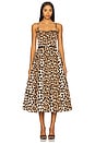view 1 of 4 Inara Leopard Midi Dress in Black & Brown