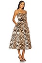view 2 of 4 Inara Leopard Midi Dress in Black & Brown
