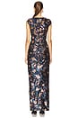 view 3 of 4 Zinna Embriodered Gown in Blue Multi