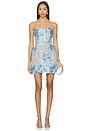 view 1 of 4 Jasmine Maraya Strapless Mini Dress in Powder Blue Multi