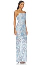 view 2 of 4 Farah Ocean Blue Sequin Maxi Dress in Ocean Blue Multi