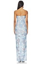 view 3 of 4 Farah Ocean Blue Sequin Maxi Dress in Ocean Blue Multi