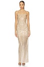 view 1 of 4 Dahlia Maxi Dress With Straps in Gold