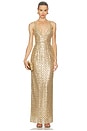 view 1 of 4 Allegra Sequin Maxi Dress in Gold