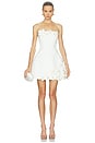 view 1 of 4 Estelle Floral Strapless Mini Dress in White