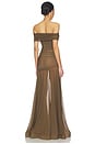 view 3 of 3 Dakar Off Shoulder Sheer Maxi Dress in Khaki