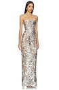view 2 of 4 Dahlia Strapless Maxi Dress in Dark Silver