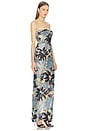 view 2 of 4 Dahlia Strapless Maxi Dress in Blue Yellow Multi