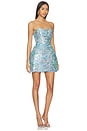 view 2 of 5 Ibiza Sequin Maraya Strapless Mini Dress in Blue