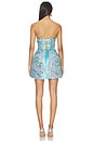 view 3 of 5 Ibiza Sequin Maraya Strapless Mini Dress in Blue