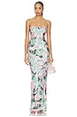 view 1 of 4 Calypso Sequin Dahlia Strapless Maxi Dress in Multi