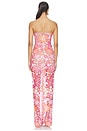 view 3 of 4 Mallorca Sequin Dahlia Strapless Maxi Dress in Pink Multi