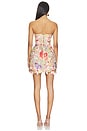 view 3 of 4 Floral 3d Jasmine Maraya Strapless Mini Dress in Coral Multi