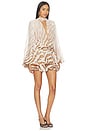 view 2 of 3 ROBE COURTE NINA in Brown Multi