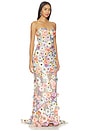 view 2 of 4 Jasmine Floral Strapless Gown in Pastel